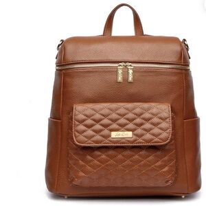 BRAND NEW - LULI BEBE - DIAPER BAG IN CARAMEL BROWN